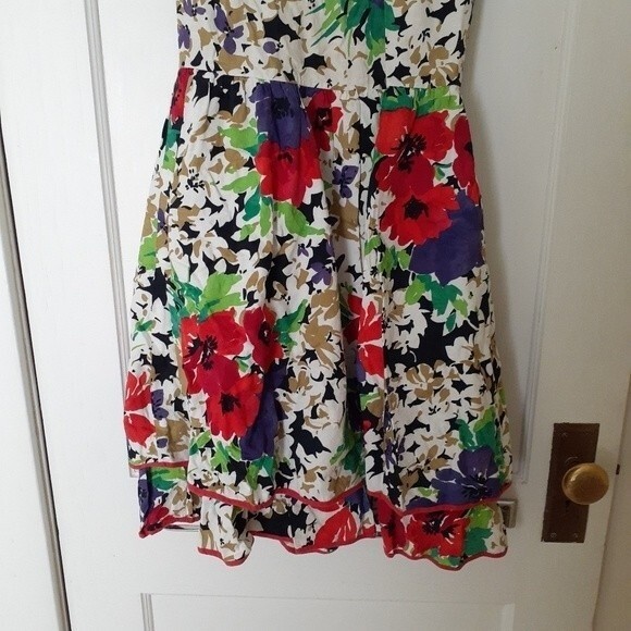 Elegance Vintage dress couture floral 60s dress designer 4 s small mid century - Picture 4 of 9